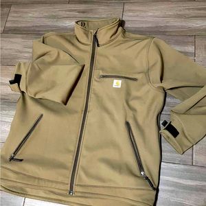 Carhartt Mens Green Crowley Zip Up Rain Jacket Size L  USED